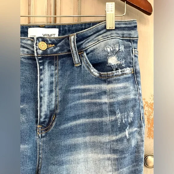 Vervet Boho Style Flare Leg Jeans Tag Sz 28 Actual 29x26 - Picture 3 of 9